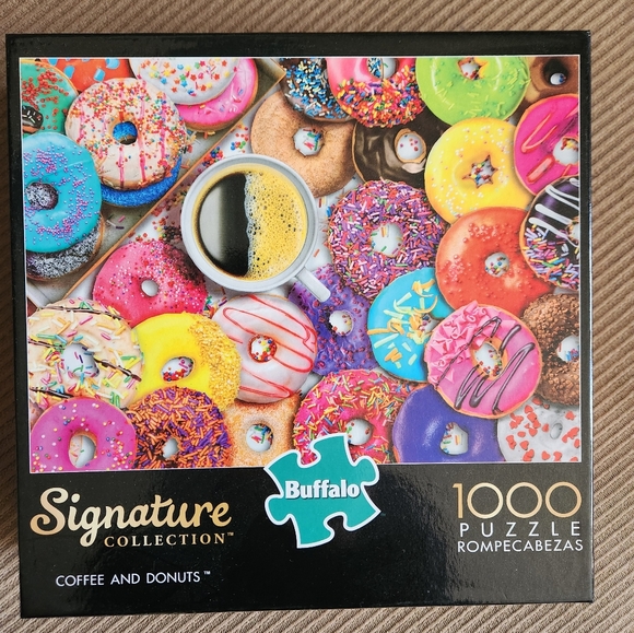 Buffalo 1000 Piece Signature Collection Puzzle, "Coffee And Donuts" - Picture 1 of 3